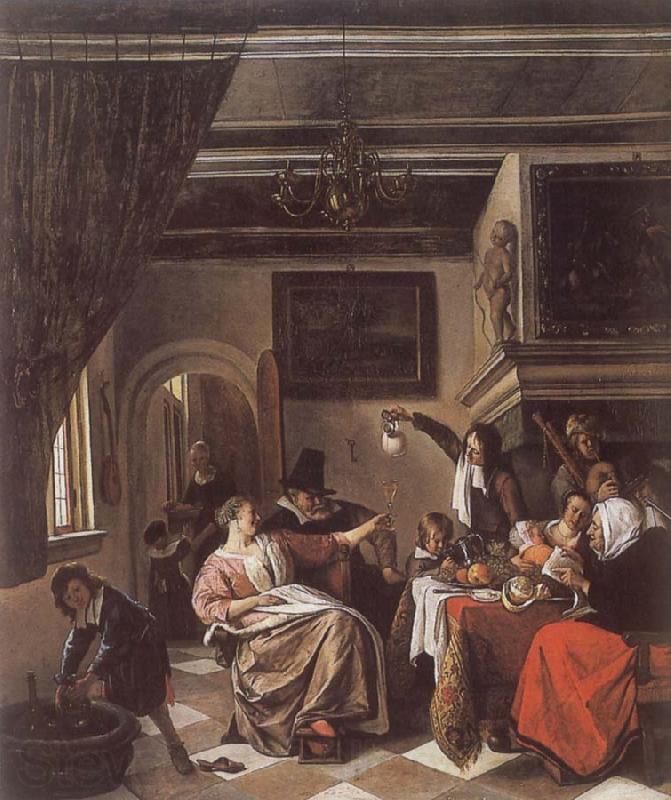 Jan Steen As the Old Sing,So twitter the Young Germany oil painting art